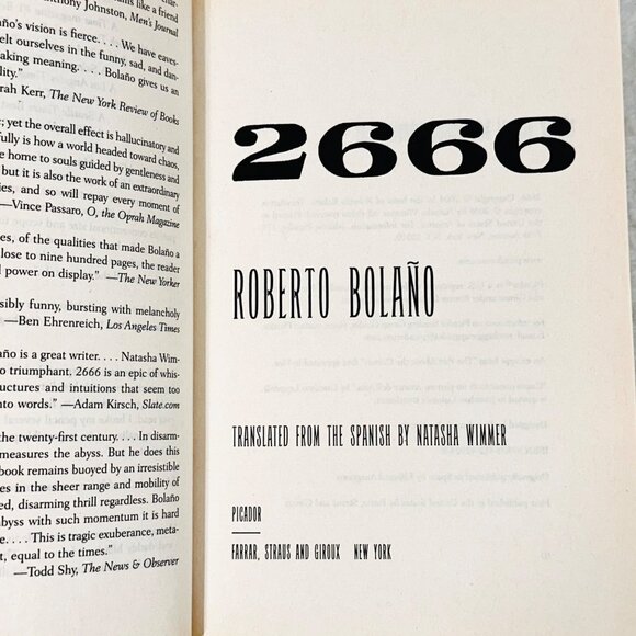Roberto Bolaño's "2666" Paperback - National Book Critics Circle Award Winner - Picture 4 of 8